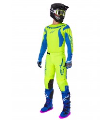 Traje Alpinestars Fluid Haul Amarillo Azul Fluor