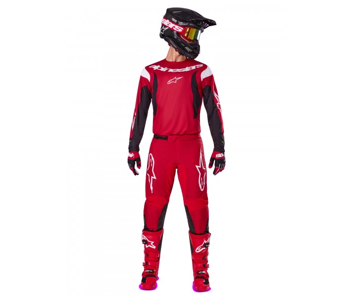 Traje Alpinestars Fluid Haul Negro Rojo Brillo