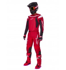 Traje Alpinestars Fluid Haul Negro Rojo Brillo