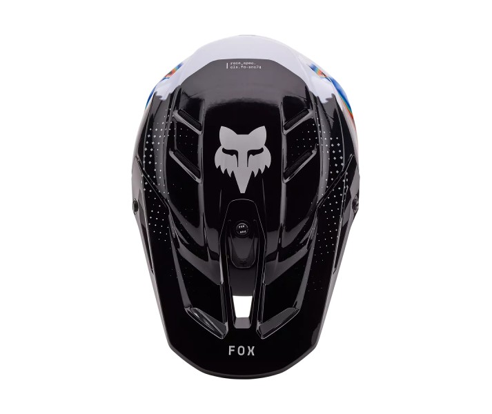 Visera Casco Fox V3 Rs Scans Blanco Negro |33072-058|