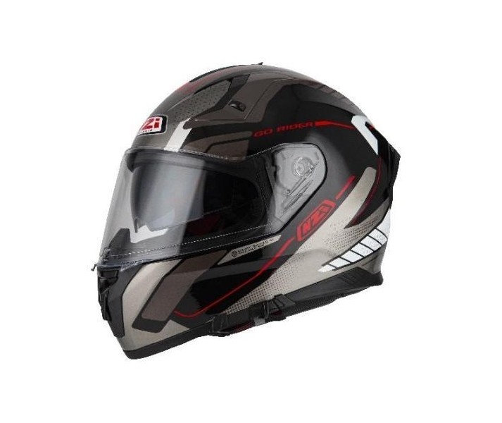 Casco Nzi Go Rider Motion Negro Antracita Blanco Brillo |150336A413|