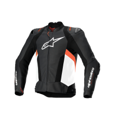 Chaqueta Alpinestars Missile V3 Airflow Leather Negro Blanco Rojo |3100225-1231|