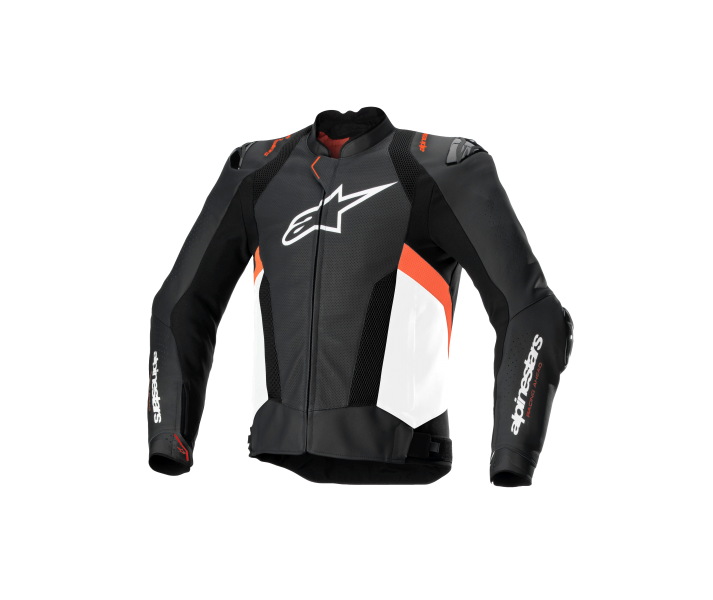 Chaqueta Alpinestars Missile V3 Airflow Leather Negro Blanco Rojo |3100225-1231|