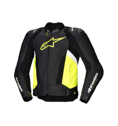 Chaqueta Alpinestars Missile V3 Airflow Leather Negro Amarillo Blanco |3100225-1