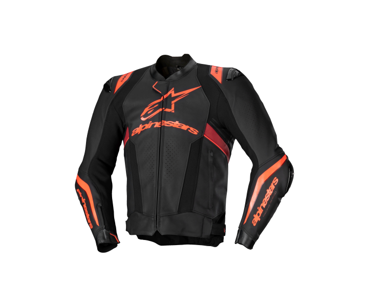 Chaqueta Alpinestars Missile V3 Ignition Leather Negro Rojo Fluor |3100325-1365|