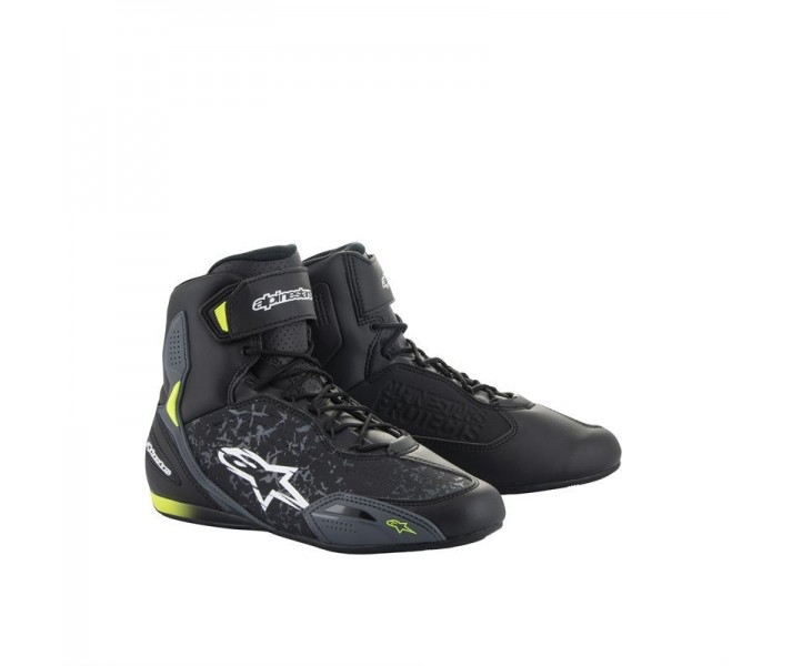 Zapatillas Alpinestars Faster-3 Negro Amarillo Fluor |2510219-155|