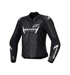 Chaqueta Alpinestars Mujer Faster V3 Leather Negro Blanco |3113625-12|