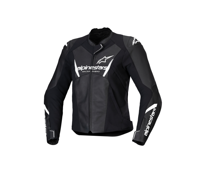 Chaqueta Alpinestars Mujer Faster V3 Leather Negro Blanco |3113625-12|