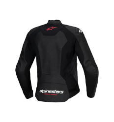 Chaqueta Alpinestars Mujer Faster V3 Leather Negro Blanco Fluor Coral |3113625-1