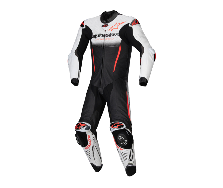 Mono Alpinestars Gp-R7 1Pc Leather Blanco Negro Rojo Fluor |3150125-233|