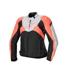 Chaqueta Alpinestars Mujer T-Jaws V4 Wp Negro Gris Fluor Coral |3210125-1789|