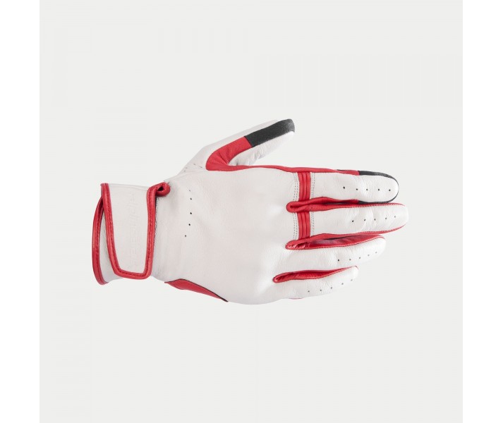 Guantes Alpinestars Dyno Leather Blanco Rojo |3509624-8005|