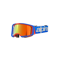 Máscara Alpinestars Vision 8 Corp Azul Naranja Espejo Rojo