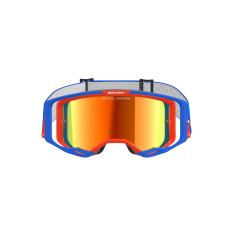 Máscara Alpinestars Vision 8 Corp Azul Naranja Espejo Rojo