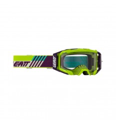 Máscara Leatt Velocity 5.5 Cryztal Lime Púrpura Transparente 75 Vlt