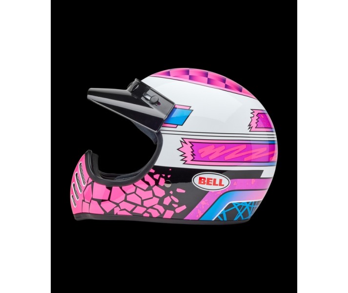 Casco Bell Moto 3 Deathspray Púrpura Rosa Brillo |8009283001|