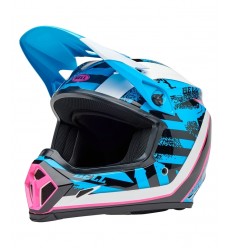 Casco Bell Mx-9 Mips Breakdance Azul Rosa Brillo |8009259006|