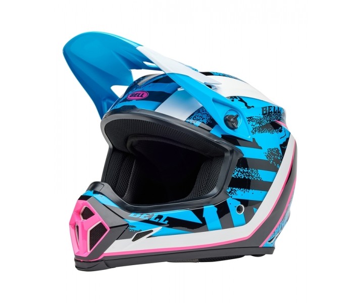 Casco Bell Mx-9 Mips Breakdance Azul Rosa Brillo |8009259006|