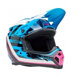 Casco Bell Mx-9 Mips Breakdance Azul Rosa Brillo |8009259006|