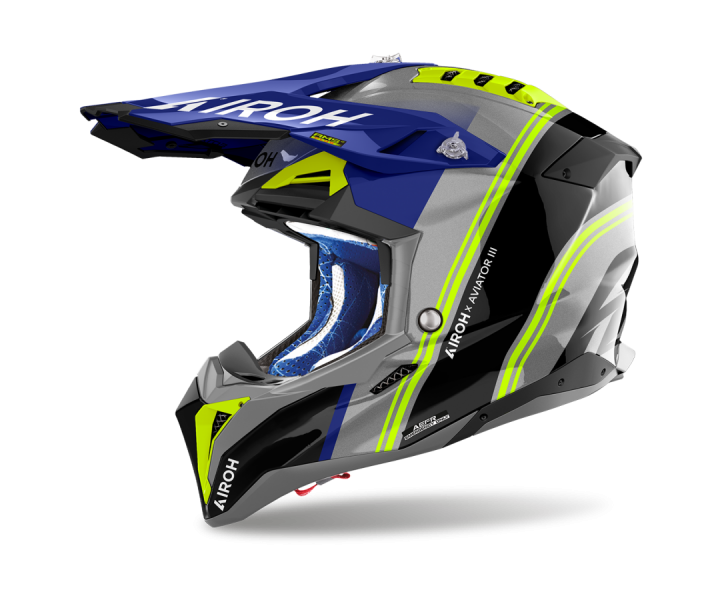 Casco Airoh Aviator 3 Hima Azul Brillo |AV3H18|