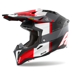 Casco Airoh Aviator 3 Monarch Gris Rojo Mate |AV3M16|