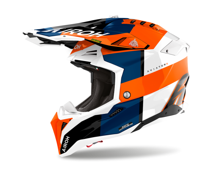 Casco Airoh Aviator 3 Monarch Naranja Brillo |AV3M32|