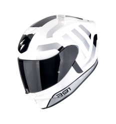 Casco Scorpion Exo-391 Arok Blanco Negro Plata |139-417-286|