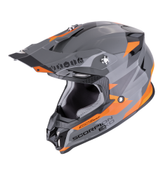 Casco Scorpion Vx-16 Evo Air Rod Gris Naranja |146-473-351|