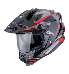 Casco Scorpion Adf-9000 Air Feat Negro Plata Rojo |184-472-163|