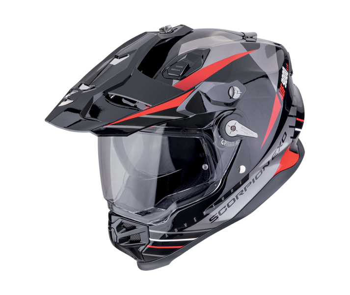 Casco Scorpion Adf-9000 Air Feat Negro Plata Rojo |184-472-163|