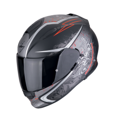 Casco Scorpion Exo-491 Run Negro Mate Rojo |48-101-24|