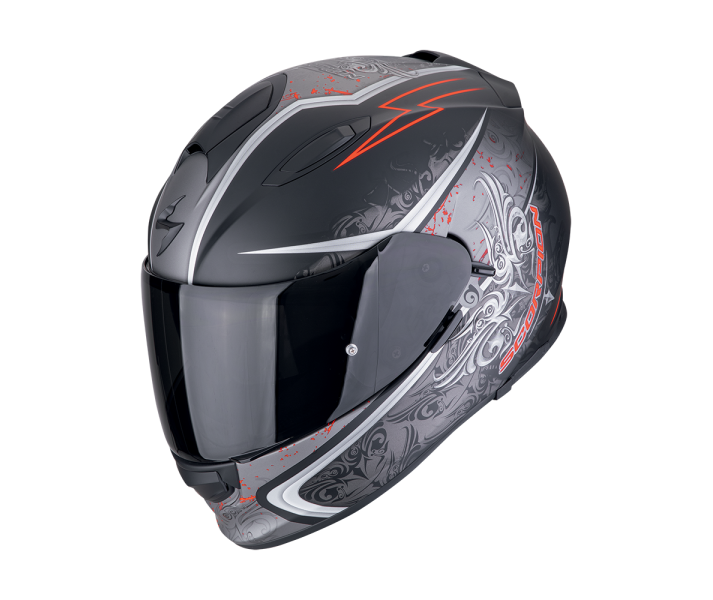 Casco Scorpion Exo-491 Run Negro Mate Rojo |48-101-24|