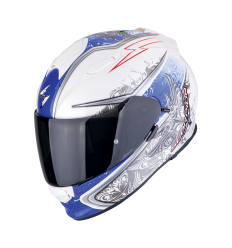 Casco Scorpion Exo-491 Run Blanco Azul |48-101-74|