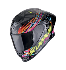 Casco Scorpion Exo-R1 Evo II Air Savage Negro Azul Rosa |111-505-369|