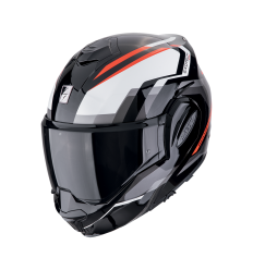 Casco Scorpion Exo-Tech Evo Furio Negro Rojo |118-210-24|