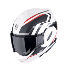 Casco Scorpion Exo-Tech Evo Furio Blanco Mate Negro Rojo |118-210-292|