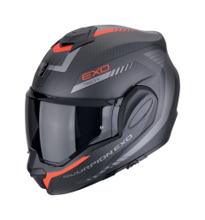 Casco Scorpion Exo-Tech Evo Carbon Cosy Negro Mate Rojo |118-475-24|