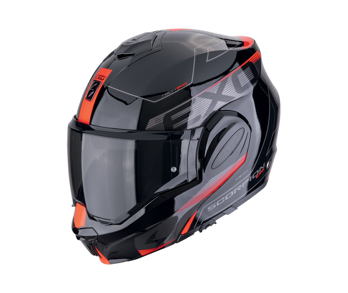 Casco Scorpion Exo-Tech Evo Traveller Negro Rojo |118-478-24|