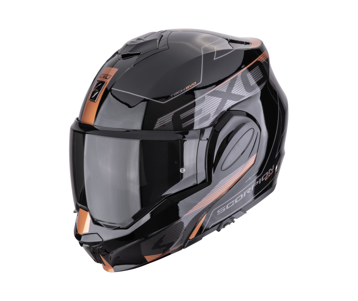 Casco Scorpion Exo-Tech Evo Traveller Negro Cobre |118-478-354|