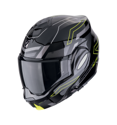 Casco Scorpion Exo-Tech Evo Conquer Negro Amarillo Fluo |118-487-141|