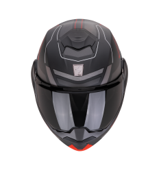 Casco Scorpion Exo-Tech Evo Conquer Negro Mate Rojo |118-487-24|