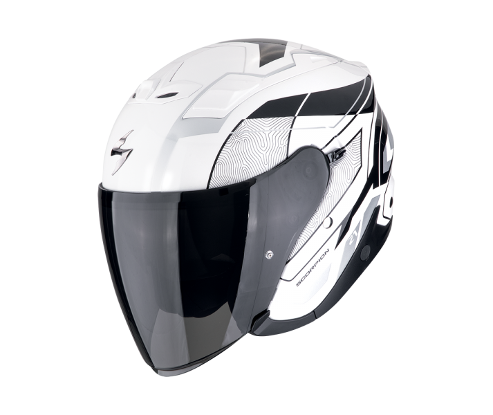 Casco Scorpion Exo-Z1 Vue Blanco Negro Plata |123-492-286|