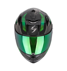 Casco Scorpion Exo-1400 Evo II Carbon Air Platted Negro Verde |140-483-69|