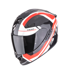 Casco Scorpion Exo-1400 Evo II Carbon Air Enko Negro Rojo Blanco |140-484-101|