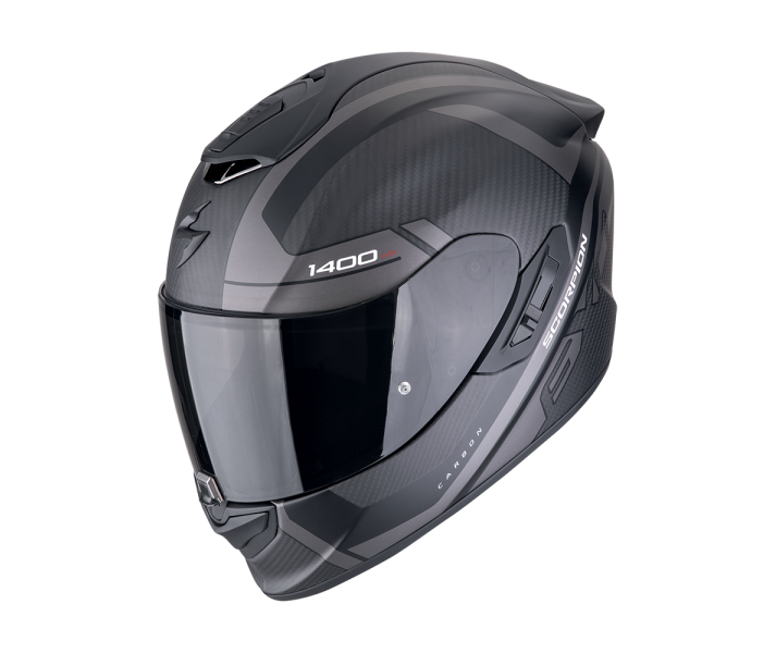 Casco Scorpion Exo-1400 Evo II Carbon Air Enko Negro Mate Plata |140-484-159|