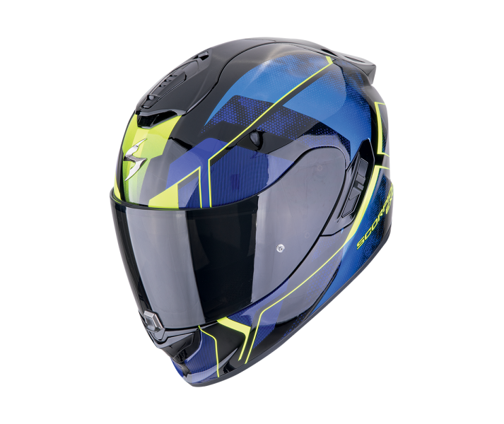 Casco Scorpion Exo-1400 Evo II Air Intensio Negro Azul |140-486-66|