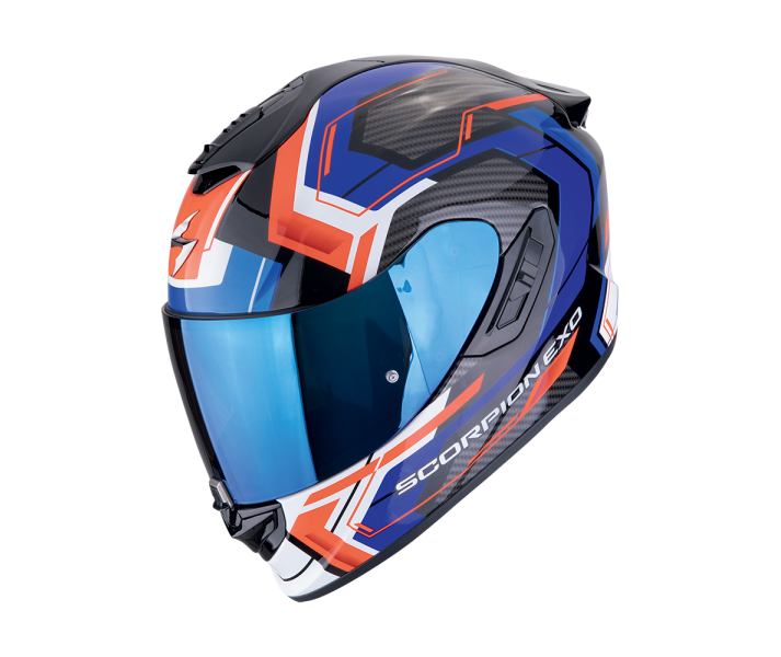 Casco Scorpion Exo-1400 Evo II Air Linart Negro Azul Rojo |140-489-296|