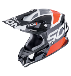 Casco Scorpion Vx-16 Evo Air Analog Negro Rojo |146-475-24|