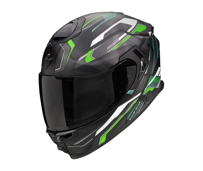 Casco Scorpion Exo-Gt Sp Air Augusta Negro Mate Gris Verde |150-465-341|