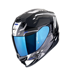 Casco Scorpion Exo-520 Evo Air Ranka Negro Blanco Azul |172-494-116|